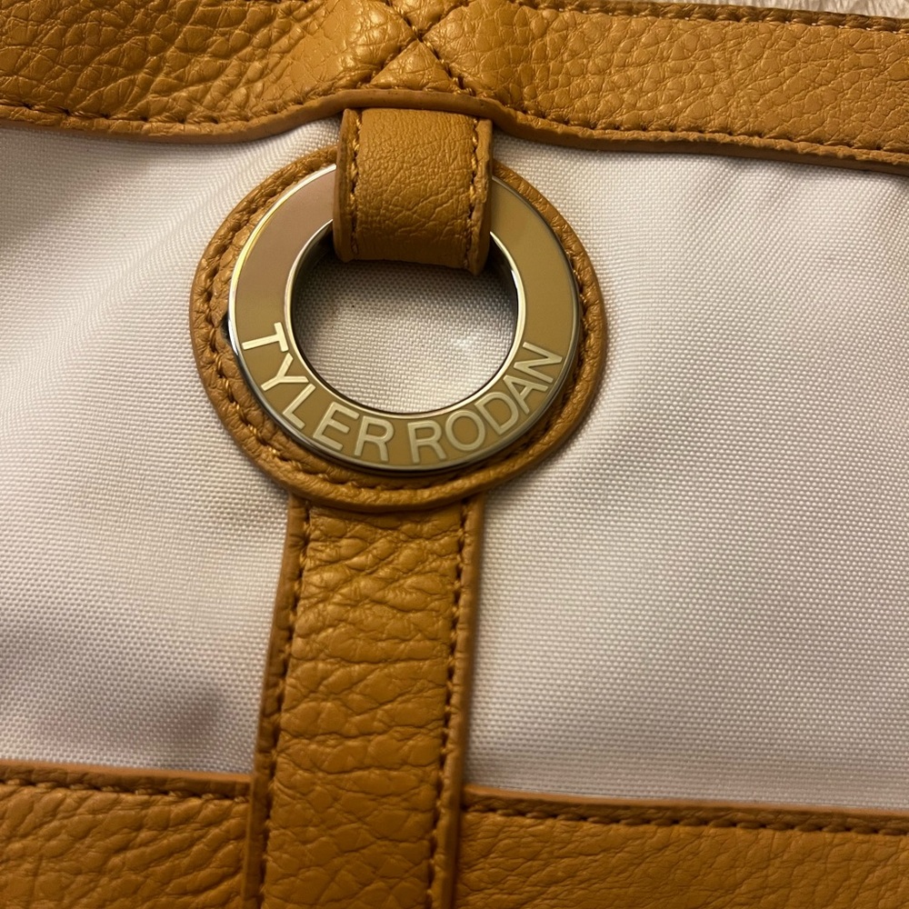 Tyler Rodan Brown and White Shoulder Bag
